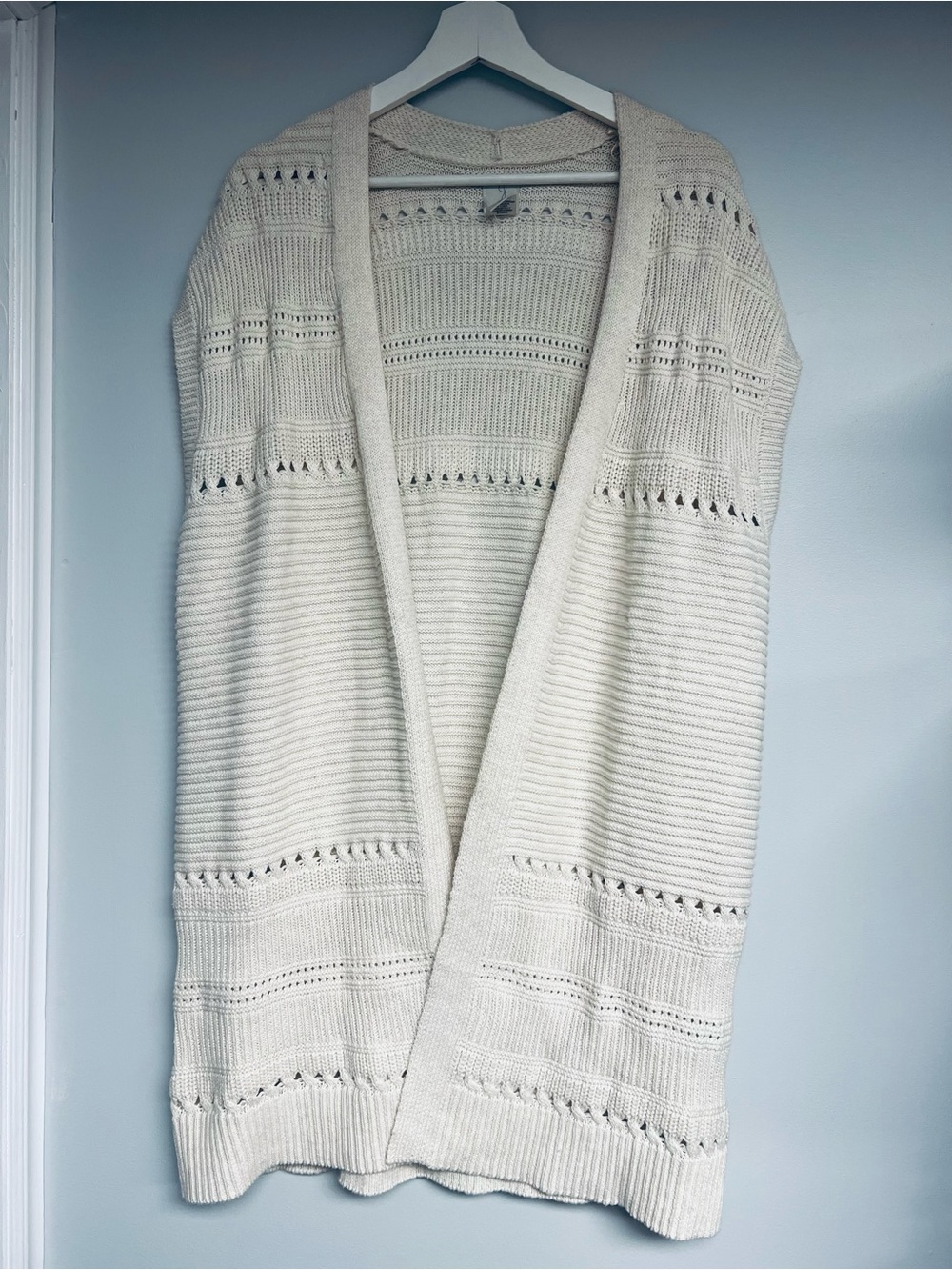 Joie Open-Front Cream Knit Cardigan